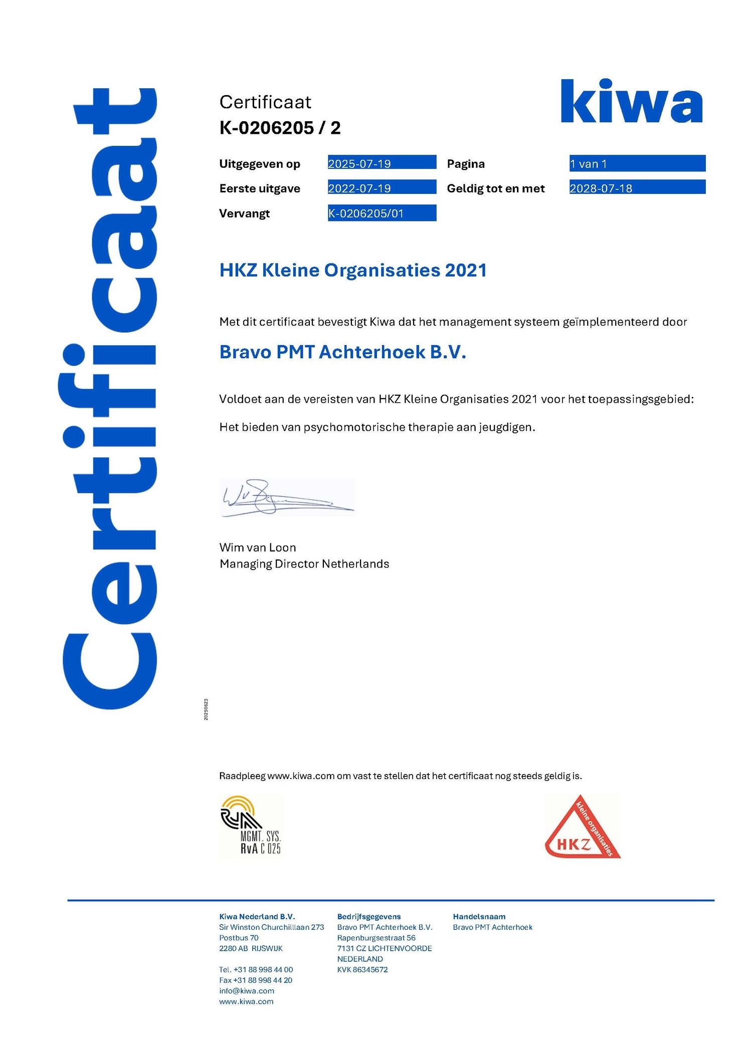 Certificaat K 0206205 HKZ Kleine Organisaties 2021 RVA NL NL Web